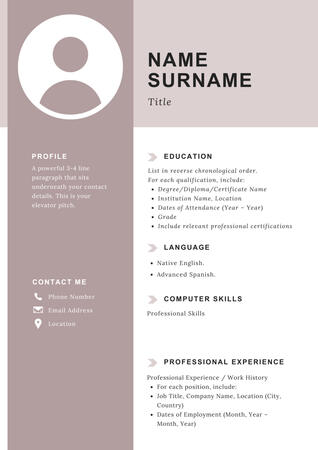 CV &amp; Resume